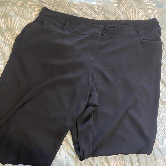 Lane Bryant Classic Black Wide Leg Slacks Dress Pants Size 24 - Picture 1 of 8